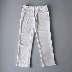 Fairway & Greene Women's 8 White Golf Stretchy Straight Leg Pants Resort Active